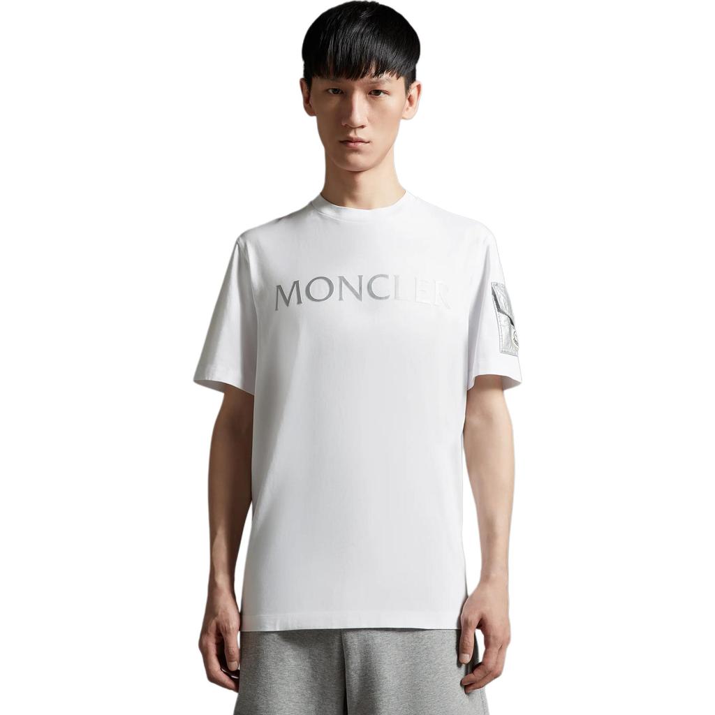 Moncler T-Shirts Men's Optical White Crew Neck Moderate I20918C000088390T002
