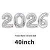 2026 New Year's Party Large 32" & 40" Number Foil Balloons Set