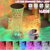Diamond Table Lamp USB Rechargeable Crystal Projector Desk Lamps Xmas Acrylic Decor Night Lights Bedroom Bedside Led Lighting Christmas Lighting