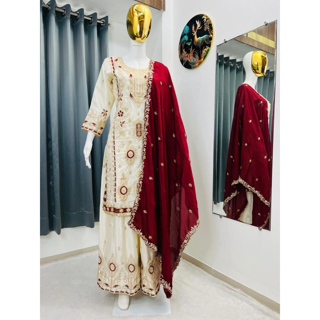 Salwar Kameez Pakistanais Indienne Robe Tenue de Soirée Bollywood Designer Costume Palazzo