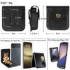 Luxury Leather Belt Clip Phone Case Men Waist Bag Cover For Samsung Z Flip6 Flip5 Moto Razr Oppo Vivo Tecno Honor Galaxy Flip 6 5 4 3 5G Holster Pouch