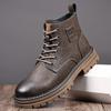 Martin Boots Winter High-top British Style Retro Casual Leather Shoes Genuine Leather Waterproof and Non-slip Heightening Boots