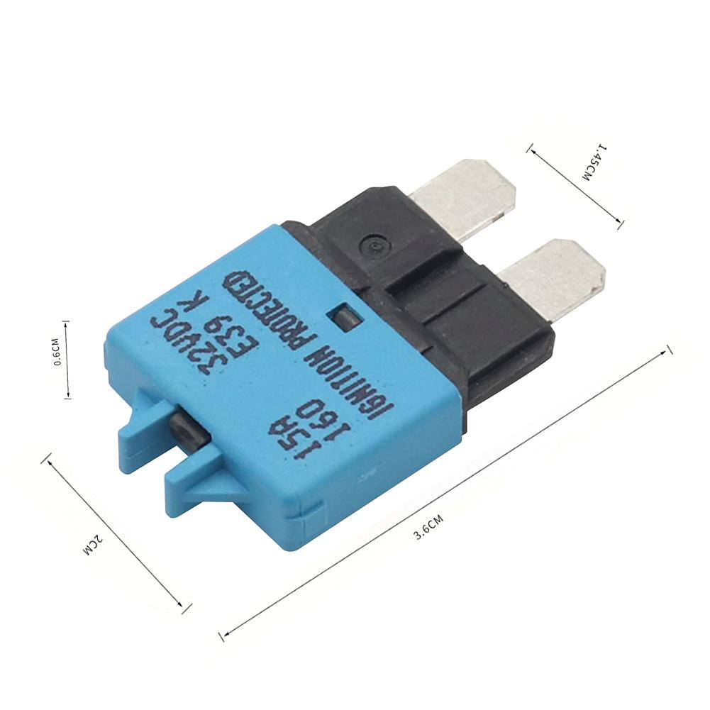 Siguranță cu întrerupător de circuit 15A ATC Siguranță lamelă 15A 28V DC ATC Întrerupător de circuit Resetare manuală Resetabil Marin Raliu Auto Barcă Accesorii auto