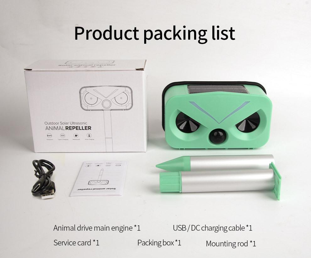 Solar Bird & Animal Repeller with High-Power Alarm