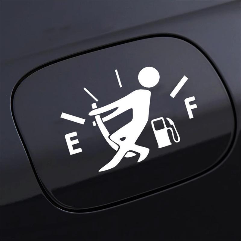 Fuel Tank Cap Sticker Tearable Waterproof Funny Sticker Personalized Reflective Car Sticker 1 /2Pcs