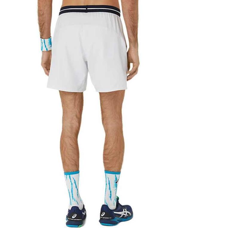 Asics Comfortable Breathable Lace-Up Mid-Waist Five-Point Casual Shorts Men shorts White 2041A301-100