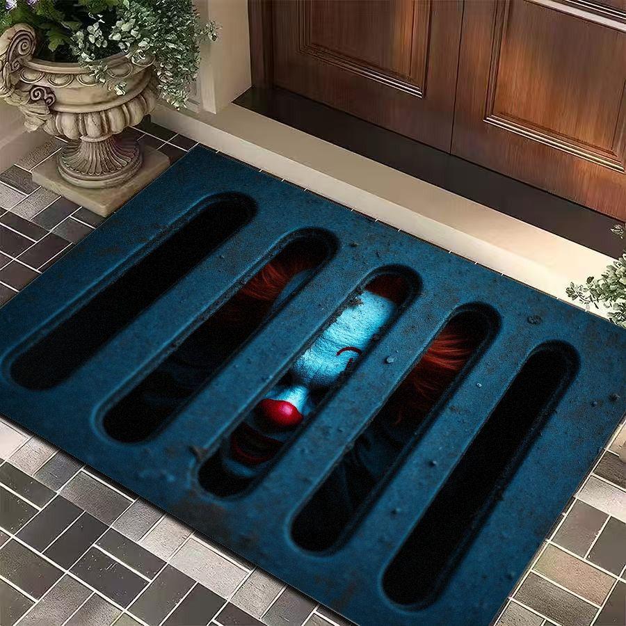 Underfloor Clown Crystal Velvet Carpet Bath Entrance Floor Mat Water Absorbing Anti-Slip Home Decoration