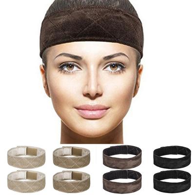 2 Stück rutschfeste Samt-Perücke für Damen, elastisches Stirnband, verstellbarer Haarschal