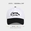 Retro color matching embroidery baseball hat men and women deep top big head circumference showing face small versatile sunshade sun protection cap