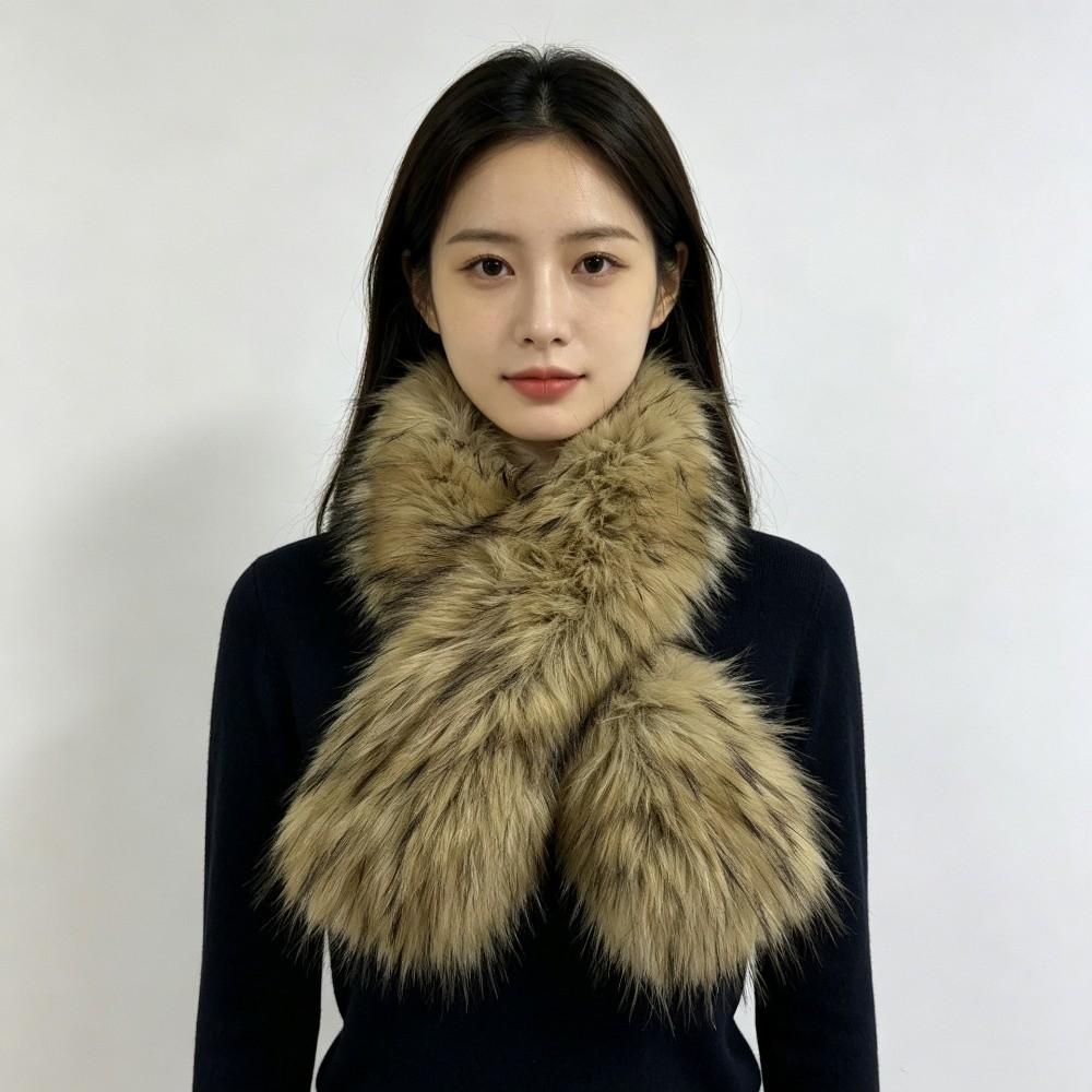 Soft Plush Neck Collars Thicken Winter Scarf Comfortable Fur Neck Warmer  Winter