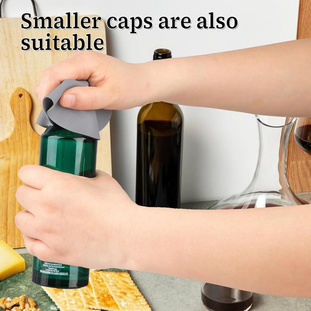 4PCS Jar Opener Gripper Pad, Silicone Jar Openers 5 Inch Square Multi-function Anti-Slip Coasters Bottle Jar Opener, Jar Lid Openers for Opening Cans