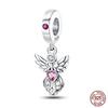 Copper Wings Sister Cross Pendant Charms Fit Original 4Mm Aperture Bracelet Charm Beads Necklace Diy Female Jewelry