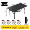 Portable Folding Chair and Table Set for Camping, Fishing, Dining, Street Vendors, Barbecue, and Outdoor Self-Driving Tours.