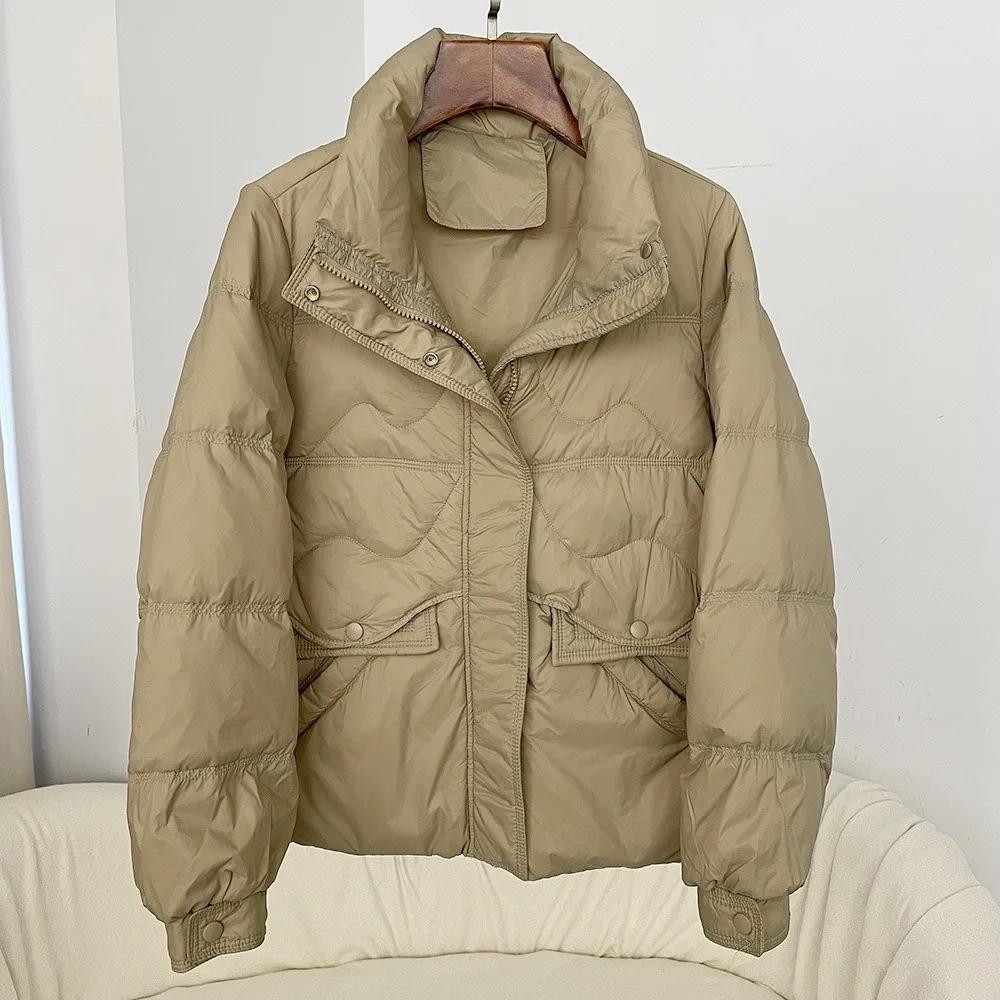 Neue Herbst-Winter-Jacken für Damen Stehkragen Weiße Ente DFashion Jacke
