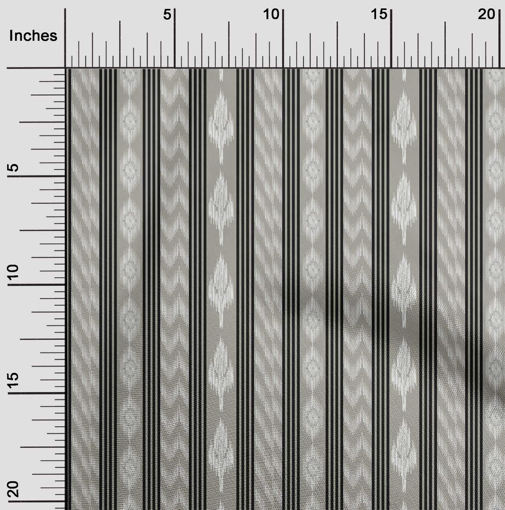 oneOone Cotton Flex Fabric Stripe Ikat Decor Fabric Printed BTY 40 Inch Wide
