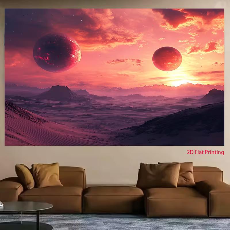

2D Fantasy Mars Planet Landscape Home Decoration Backdrop 47.2x31.5inch/120*80cm