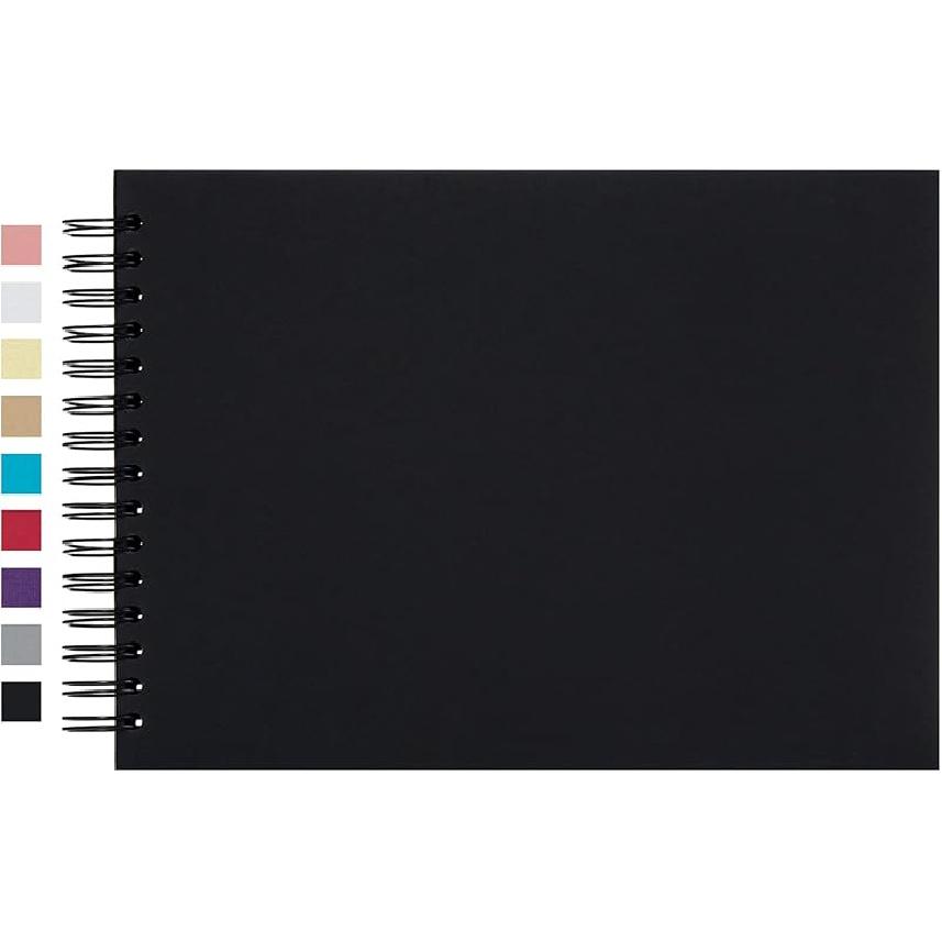 Potricher 12.2 X 8.5 Inch Large DIY Scrapbook Photo Album 80 Pages Thick Kraft Paper Scrap Book Albums for Wedding Anniversary Family and Baby