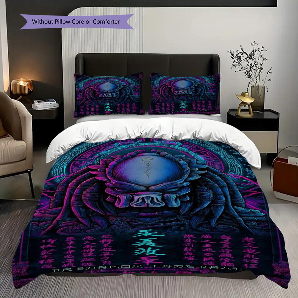 Alien Space Horror Bedding 1 Duvet Cover 2 Pillowcase Without Core Christmas Birthday Gift Duvet Cover And Pillowcase Bedding Set Bedding