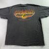 VINTAGE 90s Street Vibrations Harley Davidson Flame T-Shirt L Motorcycle Reno