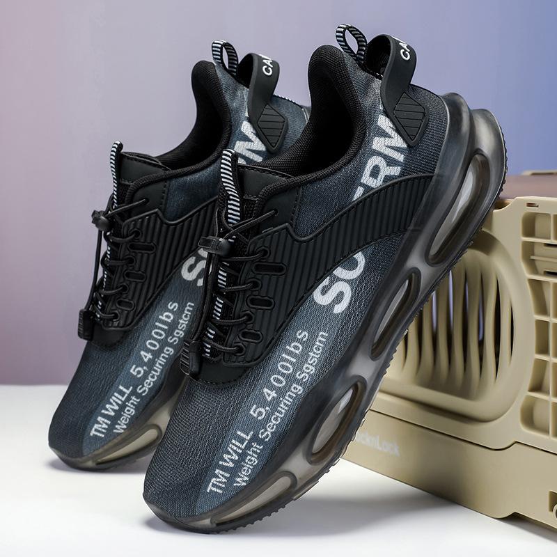 

New spring and autumn breathable casual outdoor mesh men s shoes breathable thick-soled height-increasing versatile men s sports shoes 45 чёрный