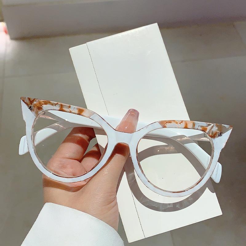 Popular  Vintage Anti Blue Light Optical Cat Eye Glasses Sexy Women Luxury Brand Designer Myopia Prescription Eyewear Frame