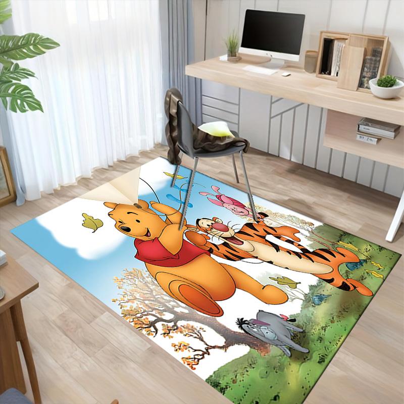 Winnie Pooh Friends Carpet For Playroom Bedroom Living Room Sofa Home Decorkids Game Area Rug Nonslip Floor Mat