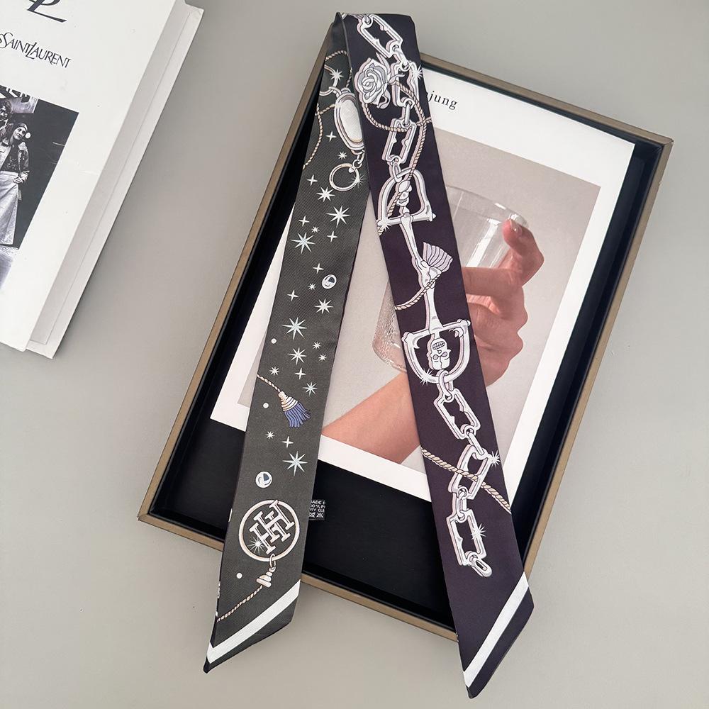 Chaveiro Estilo Coreano Cadeado Lenço de Sarja Envolto Fita para Alça Faixa de Cabeça