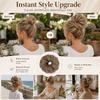 Bun Hair Piece Wavy Clip In Hair Extension for Thick Updo