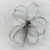 Hani. White and Silver Mizuhiki Hair Ornament for Japanese Attire, Coming-of-age Ceremony, Graduation Ceremony, Wedding, Bridal, Furisode, Hakama,