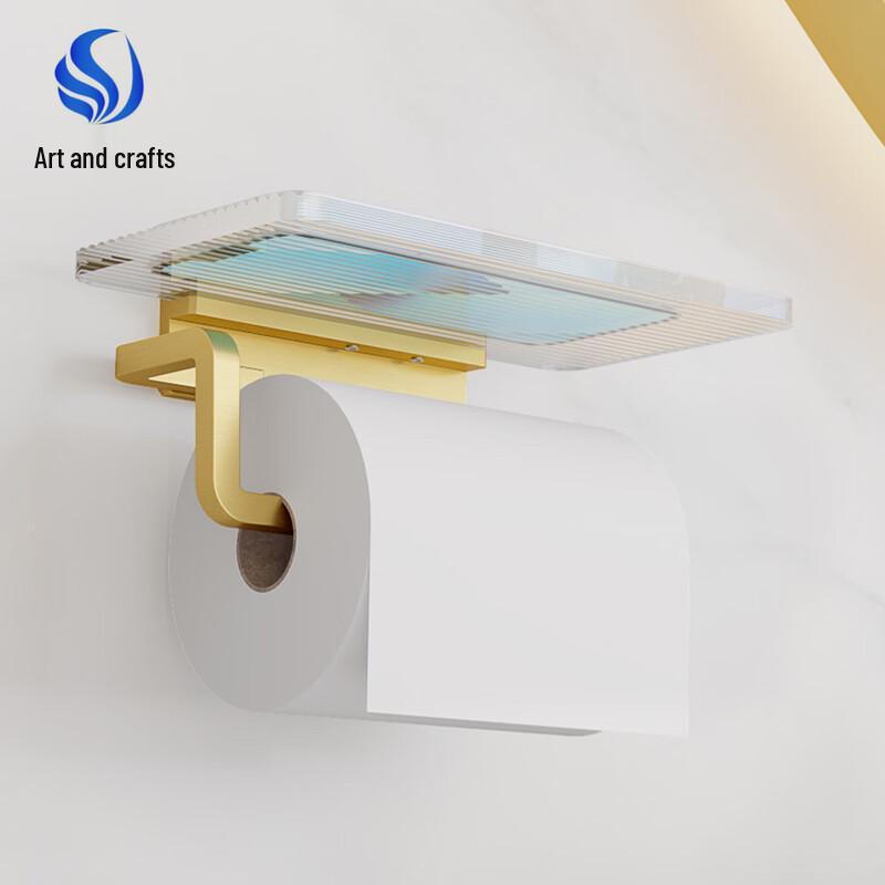Qiaomeiren No-Drill Acrylic Toilet Paper Holder