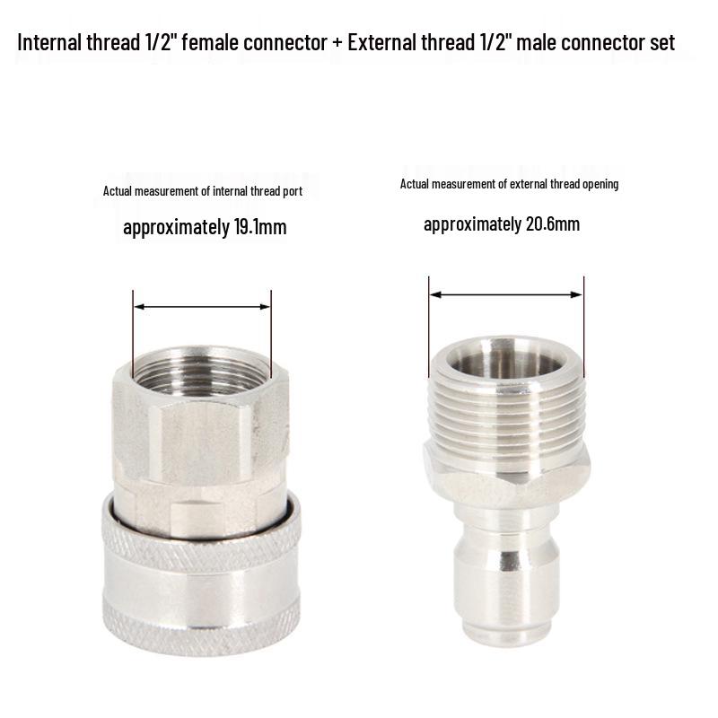 High-Pressure Copper Quick-Connect Water Hose Adapter for Car Washers