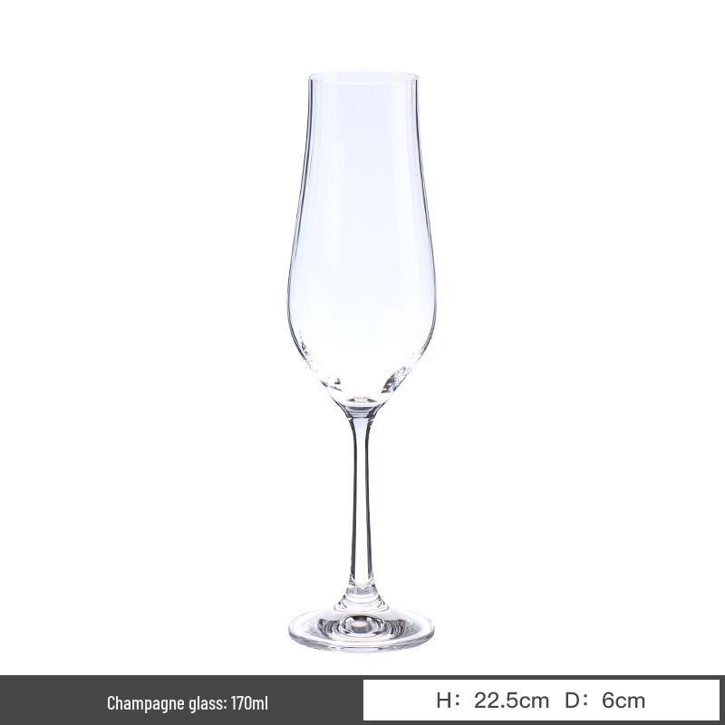 Czech Lead-Free Crystal Wine & Champagne Glasses - High-Grade Simple Style