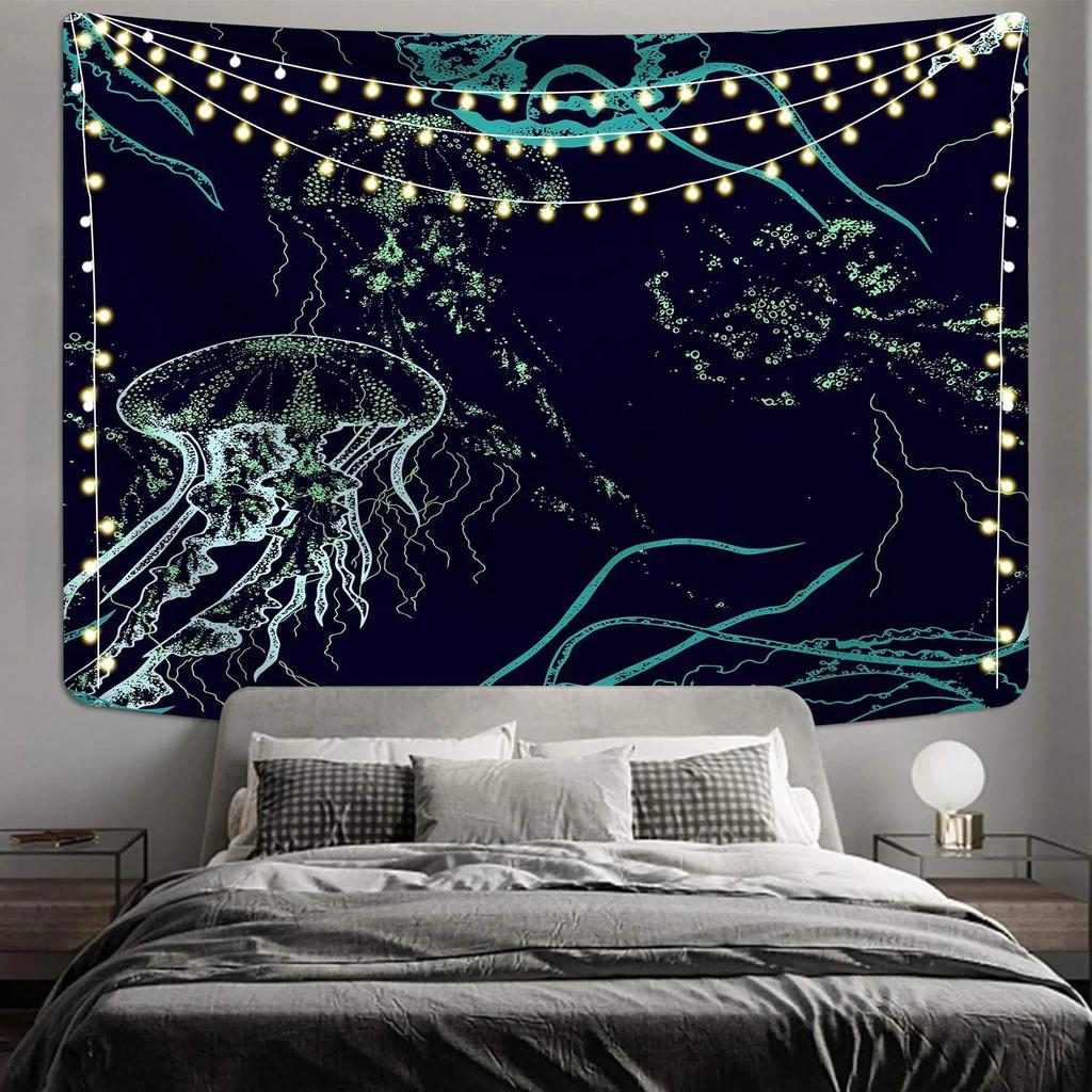 Psychedelic Ocean Octopus Decorative Tapestry Home Wall Decor Office Living Room Tapestry