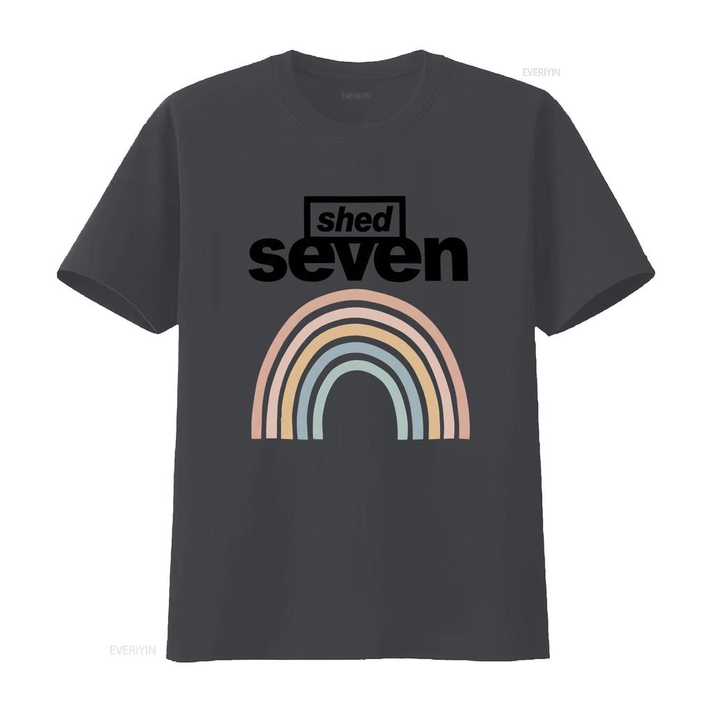 Shed Seven T Shirt Vintage Washed Stylish Versatile Slightly Casual Streetwear Stretched Designer Clothes Comfortable