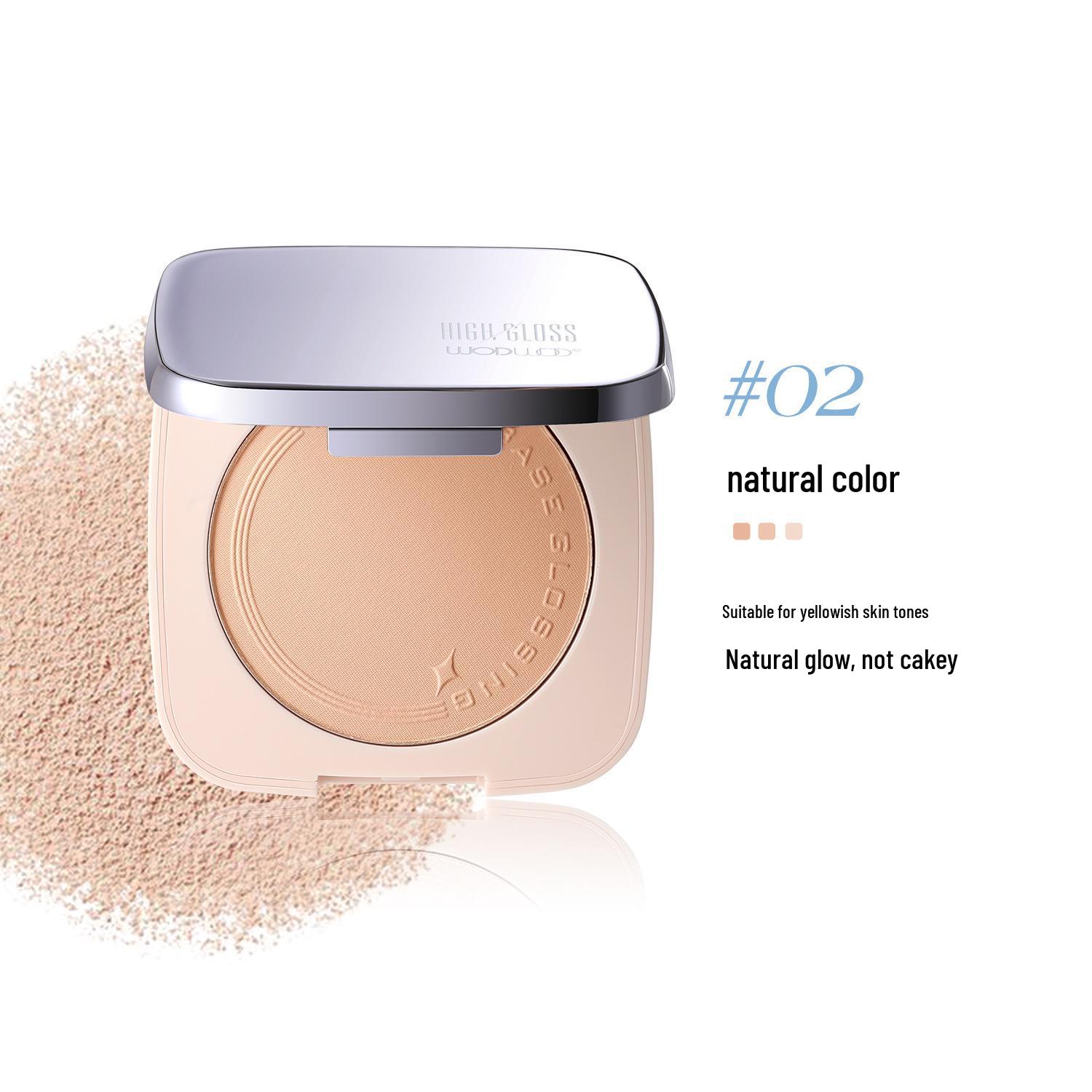 WODWOD Color Highlighter: Soft Focus, Oil Control, Waterproof, Sweatproof Pressed Powder Foundation