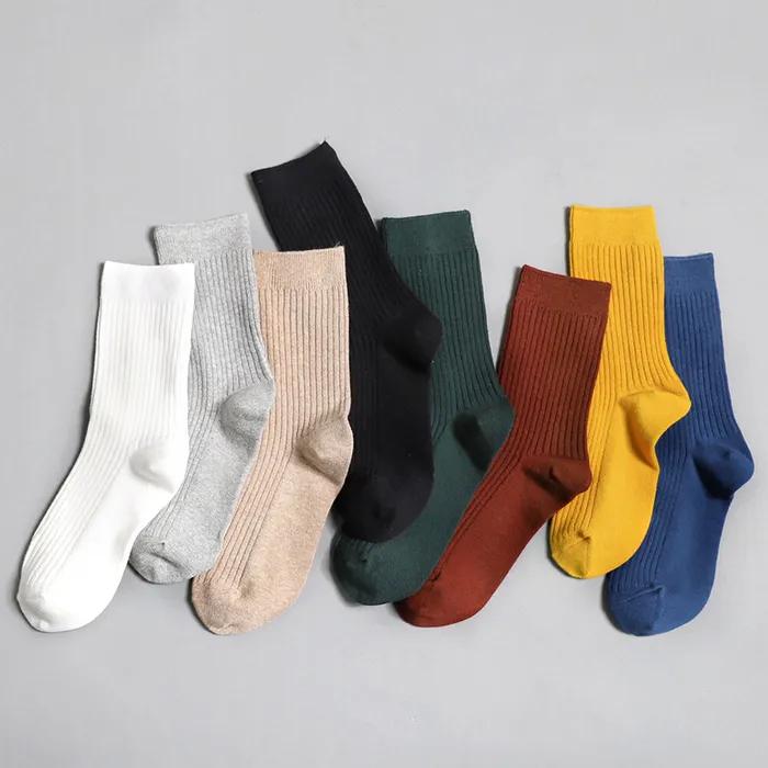 [2+1 / Free Match of Same Color] Everyday Thick Washed Design Socks Women's, Men's