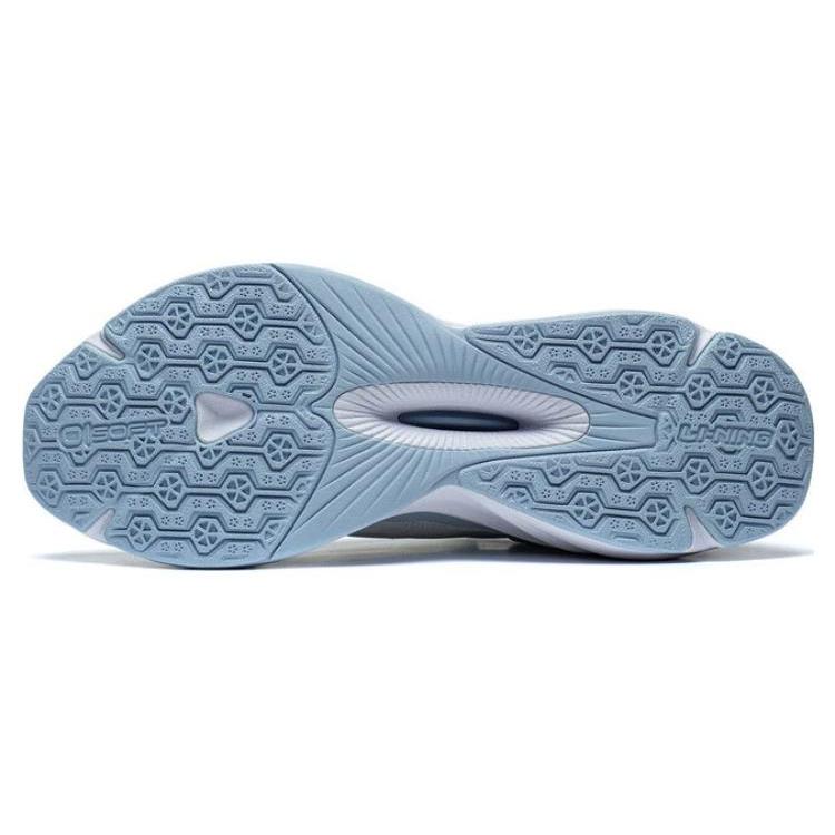 Li Ning Weiche rutschfeste abriebfeste niedrige Freizeitschuhe Damen Weiß Blau AGLT052-4