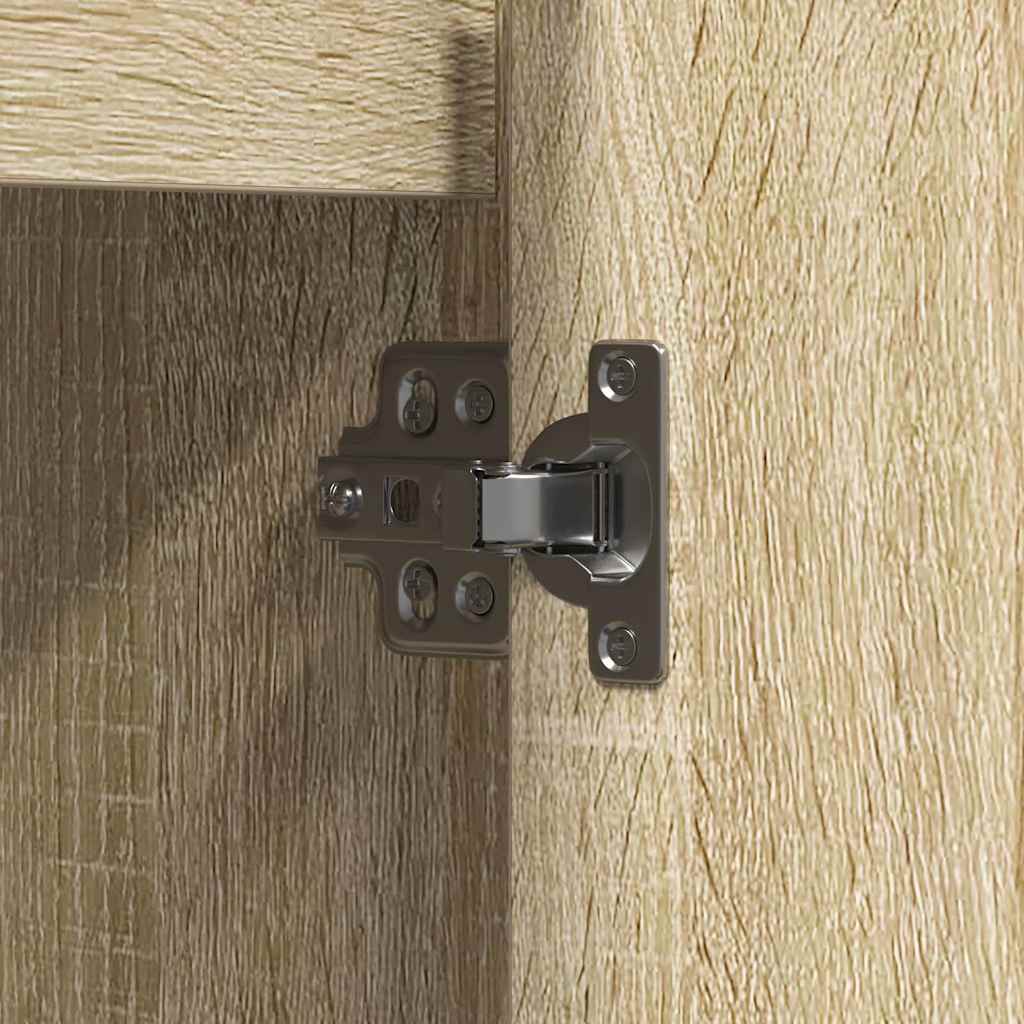 LED Sideboard in Sonoma Oak 71 x 34.5 x 75 cm engineered wood