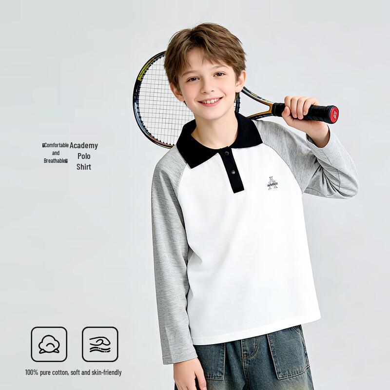 

Yiershuang Kids 100% Cotton Round Neck Long-Sleeve T-Shirt 140
