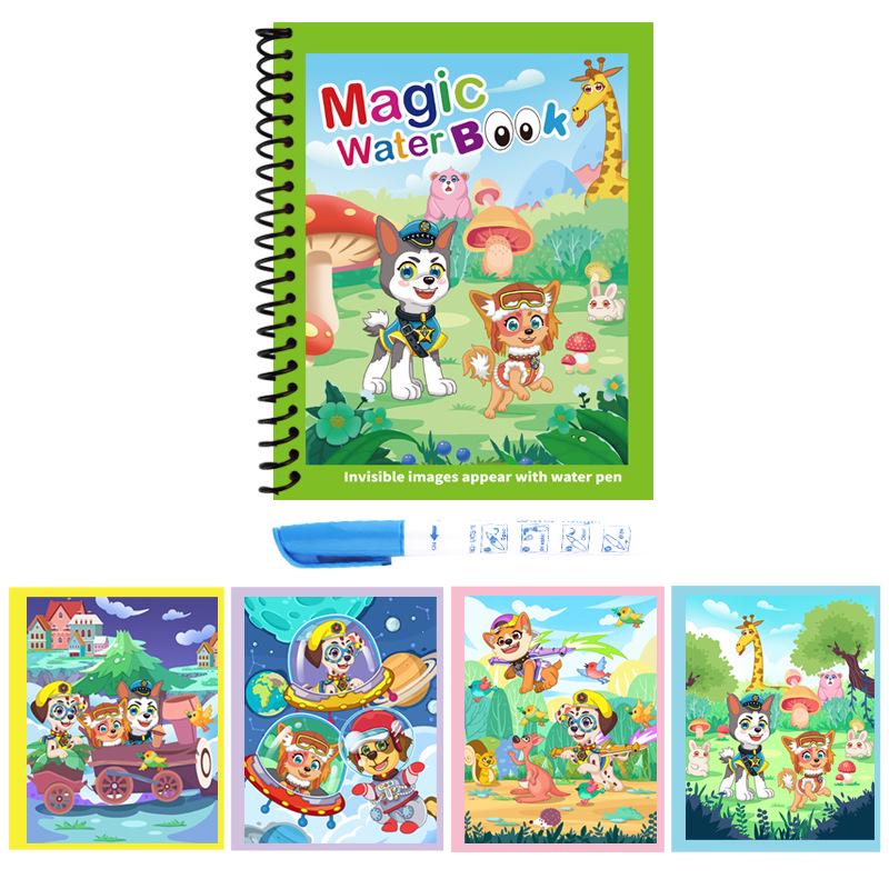 Children's Magic Water Painting & Doodle Book with Water Pen for Kindergarten Boys & Girls
