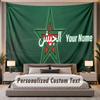 Custom Name Text Tapestry Morocco Football Personalized Polyester Wall Tapestry For Bedroom And Room