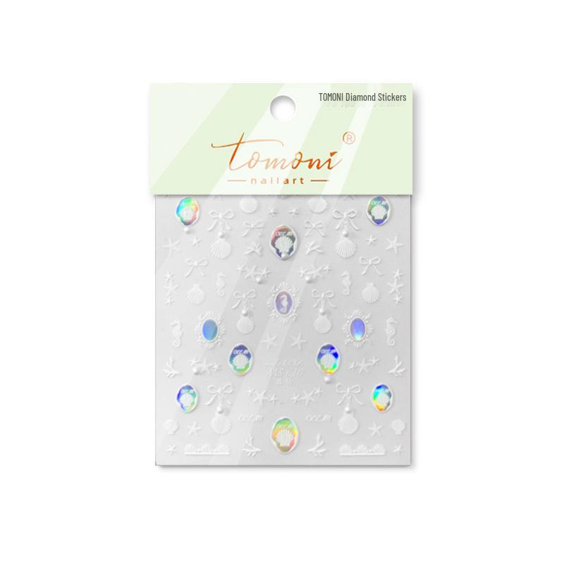 

Tomoni Crystal Diamond Nail Art Stickers - Seahorse Model (MS628)