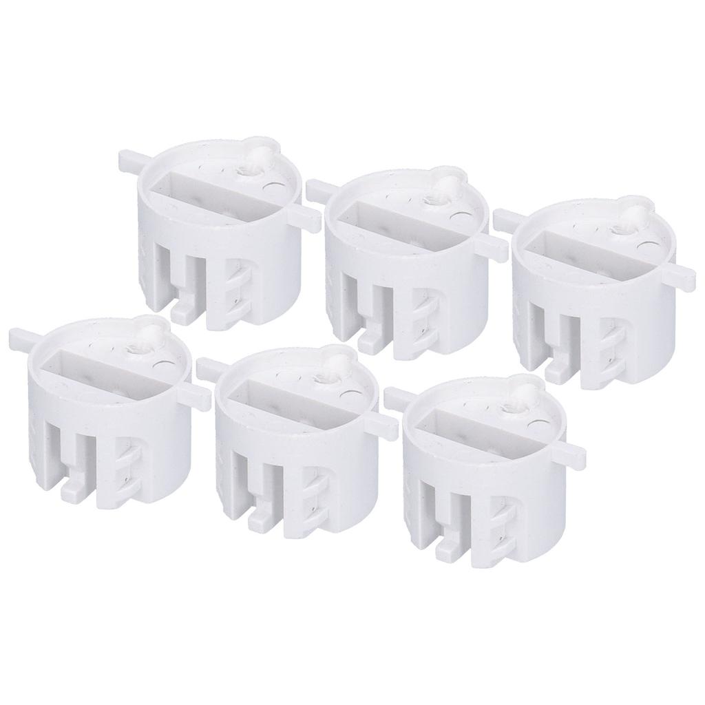 25mm Surfboard Tail Rudder Slot Foot Rope Round Cup Fin Plugs with Screws Key Wrench blanc