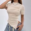 International Hot-selling Women's Clothing with Elegant Temperament and New Spring and Summer Sweet and Spicy Style Tight Tops