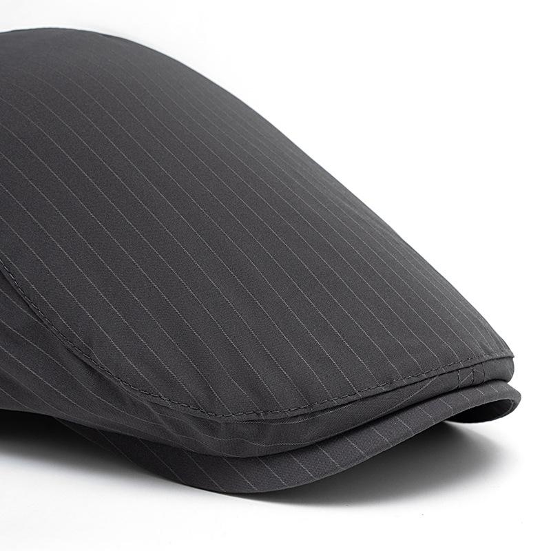 Beret Men's Spring Summer Striped Forward Cap Retro Sun Protection Sun Hat Outdoor Cap