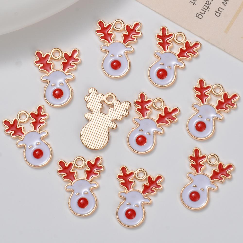 Christmas Drip Oil Charms: Santa & Tree Pendants for DIY Earrings