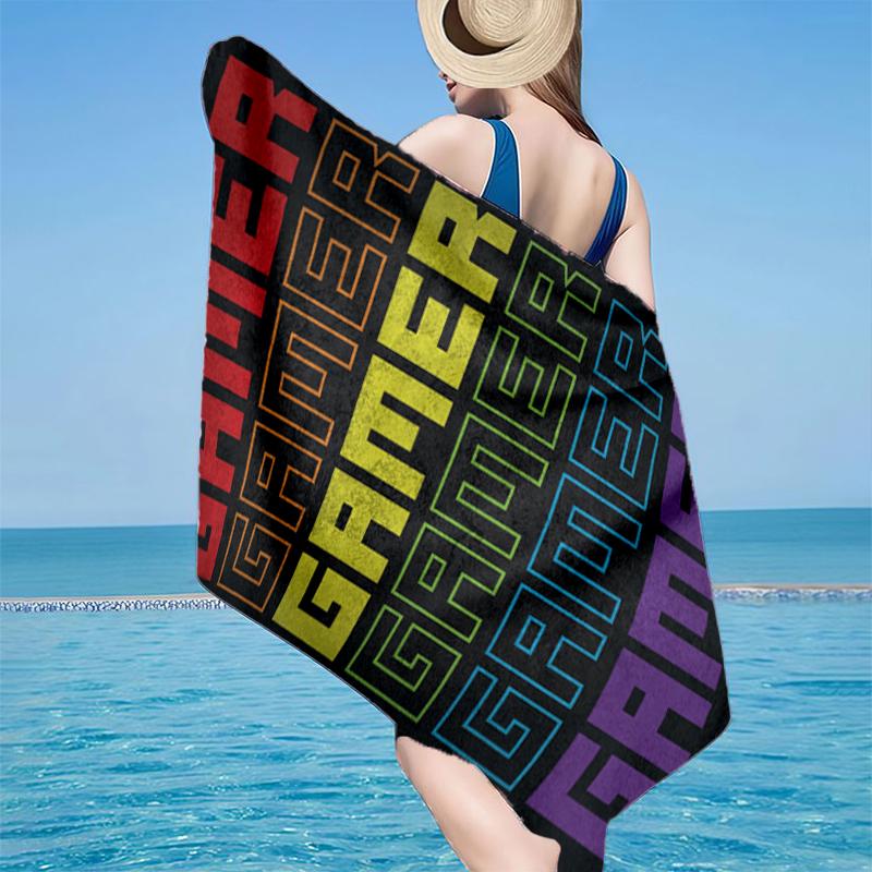 Geek Gamer Culture Beach Towel, Super Soft Microfiber, Gift for Her/Him, Birthday, for Pool, Beach, Travel, Home Decor Fan gifts