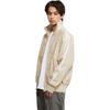 adidas Originals Adicolor Serie Drie Strepen Opstaande Kraag Ritssluiting Logo Synthetisch Leer Jas Mannen Jas Beige IZ4036