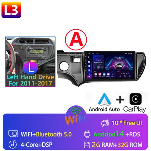 Car Radio For Toyota Aqua Prius C 2011-2017 Multimedia Automotive Autoradio Carplay Android Auto Wireless Video Car GPS WIFI