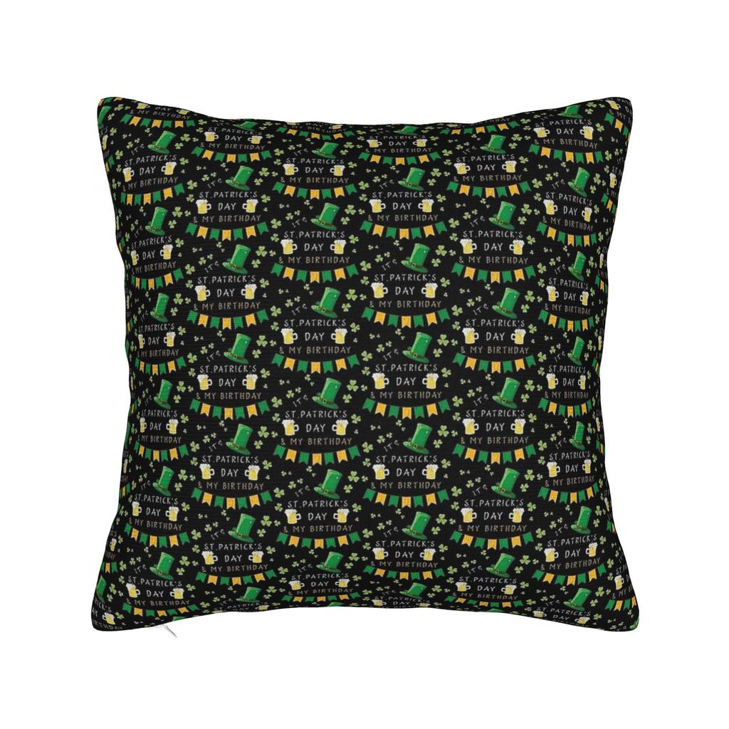St Patricks Day (4) Pillow Case Comfy Pillow Cover Cute Funny Pillowcases For Living Room Bed Chair